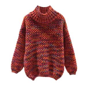 La Chapelle Girls Winter Sweater High Collar Thick Knitted Warm Fashionable Childrens Clothing Sweet Style Medium Softness