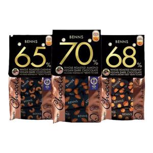 Benns | Pure Cocoa Butter Hazelnut Nuts Filled Dark Chocolate