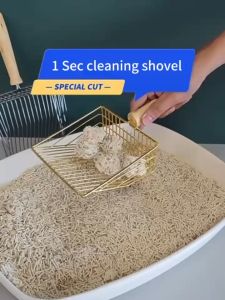 Premium Cat Litter Scoop with Holder Metal Sifter Durable Wooden Handle Fast Cleaning Pet Sand Shovel Easy Scooping DD CAT & PET