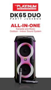 Platinum Karaoke DK65 Duo Party Jukebox Karaoke and Music Bluetooh Speaker