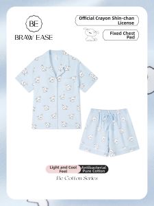 BE | Cotton Summer Sleepwear with Pads Shorts Set