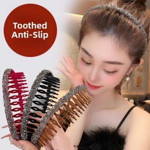 Elegant Velour Rhinestone Hair Band