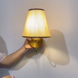 Wall Lamp Bedroom Headboard Background Wall Fabric Decoration Reading Lamp Modern Simple American Style