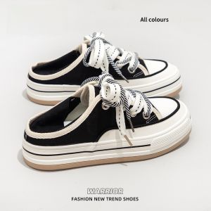 Warrior | Semi-Slip On Breathable Casual Womens Canvas Shoes