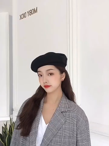 1 PCS Spring Summer Thin Beret Cotton Solid Color Hat Retro Style Versatile Cute Womens Octagonal Flat Beret