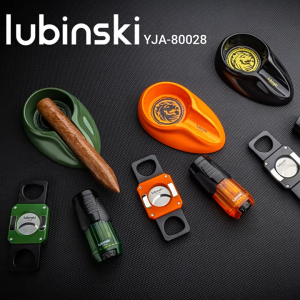 Bộ Quà Tặng Cigar Lubinski YJA-80028 – Set 3 Món Cao Cấp Gồm Bật Lửa Kéo Cắt & Gạt Tàn