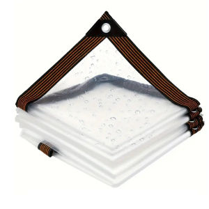 Transparent Tarpaulin Polyethylene Tarpaulin Outdoor Garden Rainproof Cover Patio Cover Chicken Coop Porch Canopy Plant Camping
