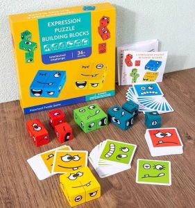 Thay Đổi Mặt Khối Xây Dựng Đồ Chơi Giáo Dục Cho Trẻ Em Rèn Luyện Tư Duy Logic Cha Mẹ Con Tương Tác Để Bàn Trò Chơi