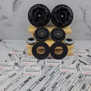 KARET SUPPORT SHOCK DEPAN + BEARING + TATAKAN + KARET PEREDAM TOYOTA ALL NEW YARIS VIOS 2014-2017 1SET