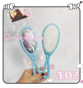 2IN1 SISIR PLUS KACA / SISIR RAMBUT ANTI RONTOK / SISIR CERMIN OVAL / SISIR GAGANG ANTI KUSUT / SISIR ELASTIS WARNA STABILO / 2IN1 HAIR COMB PLUS MIRROR / SKO6238