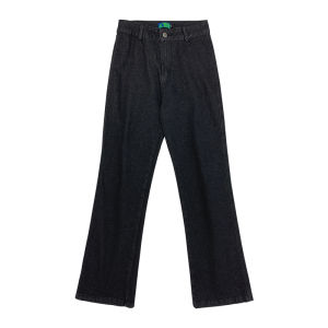 กางเกงยีนส์ทรงสลิมฟิตเอวสูงสไตล์โมเดิร์น ทรงเข้ารูป กางเกงยีนส์ทรงเข้ารูปสีดำ ผ้าฝ้ายผสมยืดหยุ่น สำหรับผู้หญิง อายุ 18-24 ปี