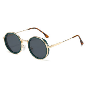 JN IMPRESSION New fashion sunglasses personalized round frame sunglasses men and women trendy street shooting glasses