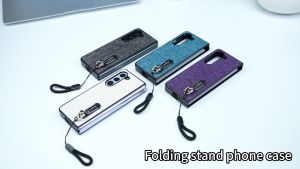 Case for Samsung Z Fold 6 - 5 - 4 -3 5G Softcase GLITTER WITH STRAP KICKSTAND Case Casing Hp Samsung Z Fold 6 5 4 3 5G