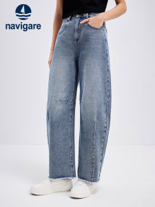 Navigare | Quần Jeans Nữ Đen Xanh Retro Giảm Cân