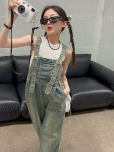 Trendy Girls Denim Overalls High Waist Long Pants Spring Summer Outfit High Quality Breathable Korean Style Children Clothes