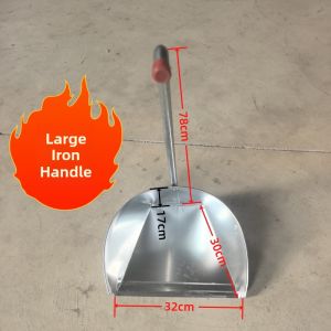 Large Stainless Steel Wire Basket Outdoor Garbage Scavenger Traditional Handheld Broom for Yard And Household Cleaning