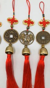 开光 铜铃 招财吊坠 旺风水 貔貅 镇宅之宝 出入平安 汽车挂饰 家居装饰 Feng Shui Lucky Brass Bell Alloy Brass Bell Lucky Pendant Home Decoration