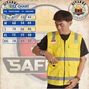 ￼rompi vest safety first/rompi k3/rompi lapangan/rompi proyek