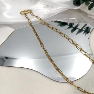 1pc Stainless Steel Semi-finished Frame Charm Chain & Adjustable Extension Chain Lobster Clasp for DIY Necklaces Jewelry Making