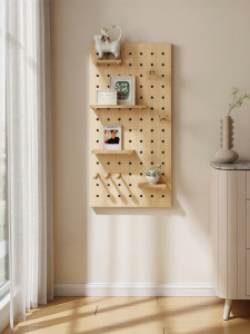 BEIQIVI | Custom Upgrade Wooden Hole Board Shelf for Entryway