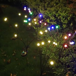 Z-Gadget⚡ 6/10LED Firefly Garden Lights Solar Outdoor Swaying Lights Waterproof Solar Powered Firefly Lights Solar Swaying Light Solar Garden Lighting Lampu Raya Lampu Laman Rumah Decorative Stakes for Outdoor/Patio/Yard/Garden