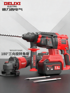 DELIXI Electric | Cordless Brushless Hammer Drill Concrete Power Lithium