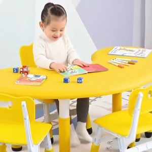 031-66 SPEEDS Meja Belajar Anak Bulan Moon Table Meja TK Ergonomis Paud Colorful Kids Table