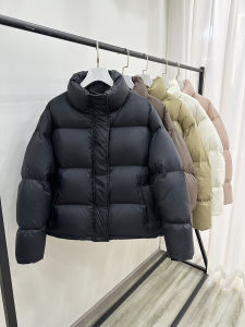 2025 Winter Thickened Short Puffer Jacket Womens Stand Collar Versatile Bread Style Duck down Coat Warm Commute Style Straight Cut