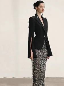 French Elegant Slim Fit Suit Jacket