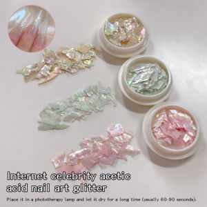 Kaniu Nail Art Ultra Thin Shell Slice Ultra Thin Aurora Shell Slices Iridescent Shiny Shell Fragments Nail Art Decorations