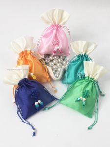 Satin Chinese Knot Drawstring Sachet Drawstring Gift Brocade Bag