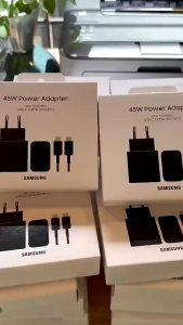 Củ sạc kèm cáp 45W Đen Adapter sạc Samsung 45W siêu nhanh chính hãng giá tốt Củ sạc Samsung Type-C 45W kèm cáp C-C 5A 1.8M T4510 Chính Hãng Suno Top