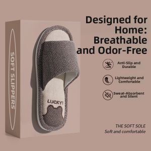 Silent Cotton-Linen Flax Slippers