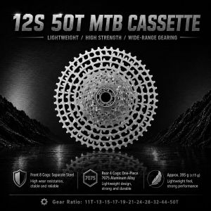 GOLDIX 10/11/12 Speed MTB Cassette 46T 50T 52T HG Compatible Ultra Light Split Type Mountain Bike Freewheel Sprocket Parts Gear