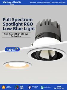 WANLIYANG | Đèn Downlight Khung Narrow Chống Chói Full Spectrum Đèn Recessed Chiếu Điểm Mầu Sắc Tái Tạo Cao