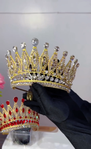 High-End Exquisite Pageant Crown Women Princess Bridal Wedding Tiara for Birthday Prom Photo Shoot Party School Birthday