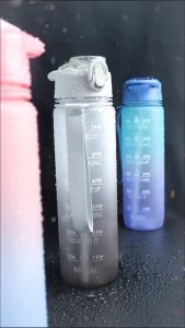 Botol Minum Viral Gradasi Dua Warna Aesthetic Viral 1 Liter Korean Style Anti Tumpah-YY-367