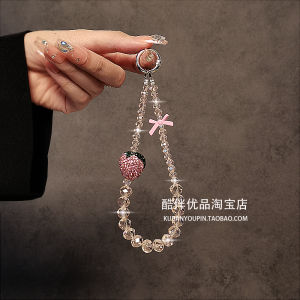 Luxurious Crystal Rhinestone Beaded Handbag Chain Key Holder Mobile Phone Strap Car Keychain Bag Pendant High-End Sensation