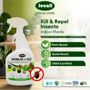 Jecall-Bio Indoor Plants Green-Thumb Value Set: Debug F22 (1L) + Growan (1L) / Insects Control + Leaf Grow Fertilizer