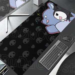 Bandai | Anime Computer Home Decor Mouse Mat 40x90cm Sanrio Kuromi Kawaii Girl Large Keyboard Office Table with Stitch Edge Anti-slip Pad
