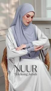 NUUR Telekung Jubah Premium by Emerald Exclusive Bag Travel Breastfeed Tanpa Kepala Umrah