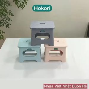 Ghế đẩu gấp gọn 2 size (MS:2058/2059) Hokori Nhựa Việt Nhật