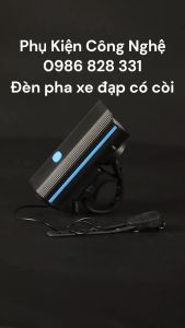 Đèn pha xe đạp có còi sạc usb chống thấm nước