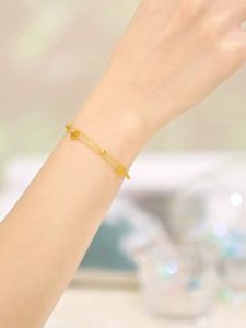 Gelang Titanium Wanita Rantai Terbaru Korean Bracelet Anti Karat 2 Layer Bola Berjarak