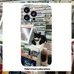 Cute Retro Prank Cashier Cat Film Two-In-One Mobile Phone Case Suitable for  Huawei Xiaomi Oppo Vivo Honor Digital Accessories
