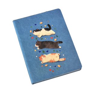 Cute Healing Three Kittens A5 Blank Hard Shell Notebook Student High Appearance Memo Bookkeeping Memo Office Stationery Gift