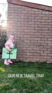 Jovikids Car Seat Table Tray for Kids Children Writing Table Kids Dining Table Foldable Table Rear Seat Storage Rack Baby Car Seat Organizer