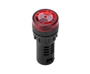 AD16-22SM Buzzer Alarm 22mm Panel Diameter DC 12V 24V AC 110V 220V Flash Signal Light Red LED Active Buzzer Beep Alarm Indicator