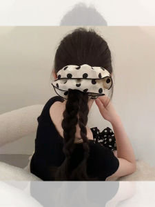 Large Polka Dot Hair Ties Womens Fashionable Hair Bands Super Size Cellophane Hair Bands Korean Style Fresh out New 2024