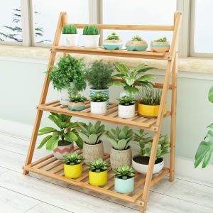 Indoor Outdoors Multi-level Foldable Flower Pot Shelf